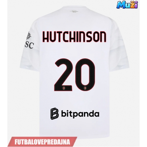 Lacne Muži Futbalové dres AC Milan Omari Hutchinson #20 2026-27 Krátky Rukáv - Preč